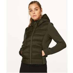 Lululemon Down And Around Jacket / Size 6 / Armory Green Goose Down